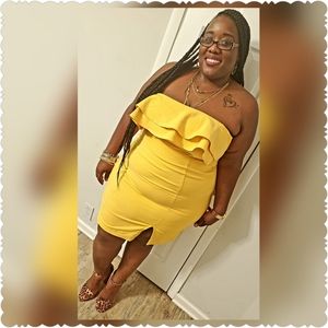 FTF Yellow Tube Top Dress
